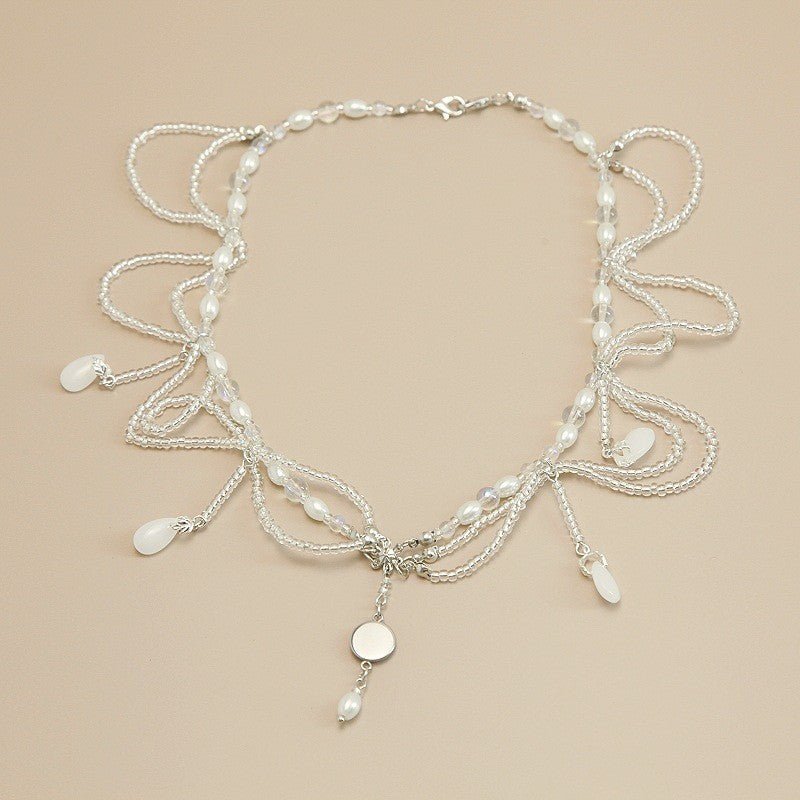 Bijou de Tête Élégant à Pendentif Cristal en Goutte, Accent Frontal (MAC335)