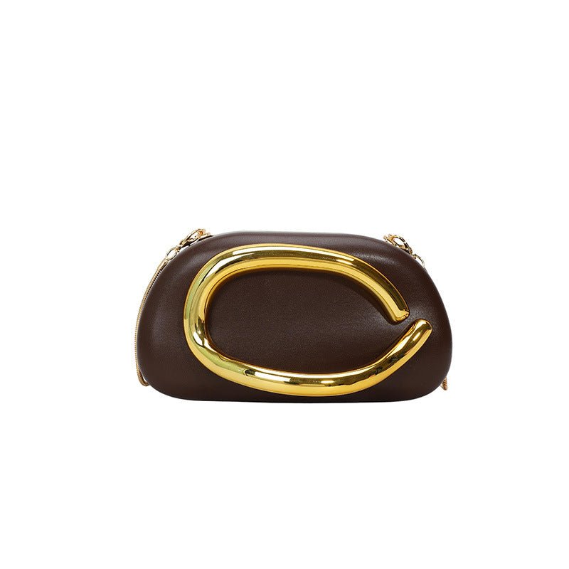 Pochette de soirée en acrylique | Sac de fête avec poignée métallique et chaîne (MAC354)