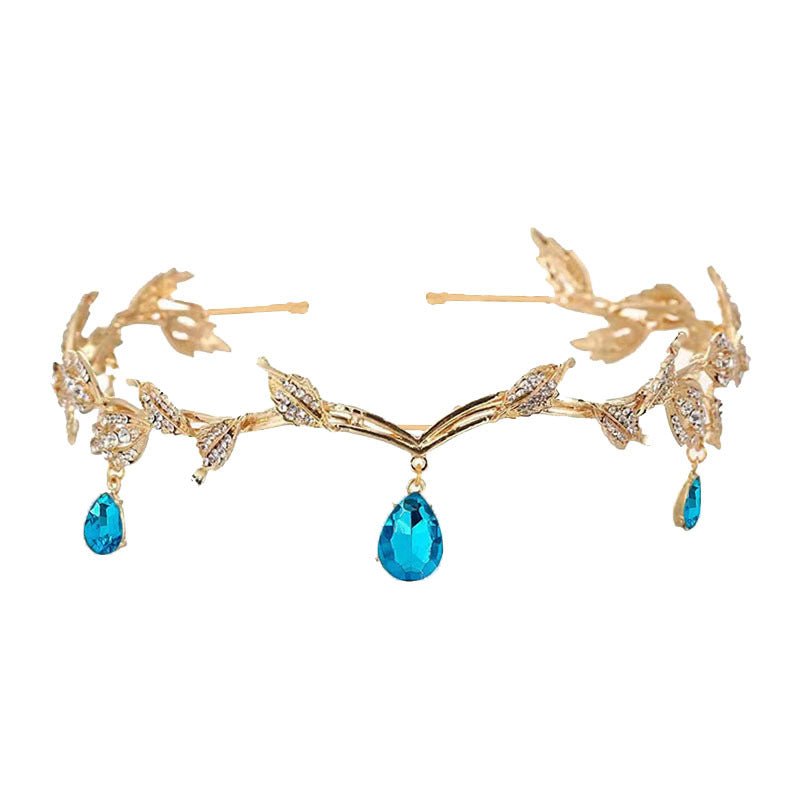 Barrette à cheveux ornée de strass avec pendentif pour le front (MAC329)