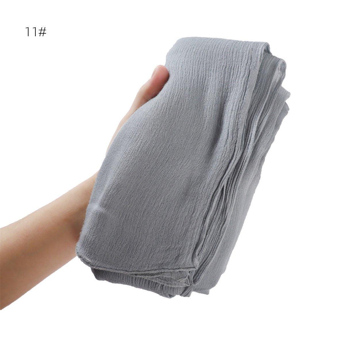 MH056 Hijab en rayonne plissé simple