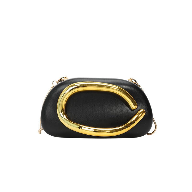 Pochette de soirée en acrylique | Sac de fête avec poignée métallique et chaîne (MAC354)
