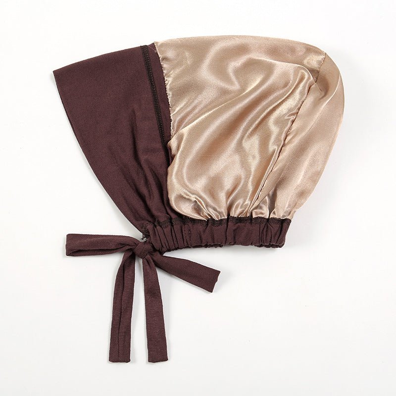 Sous-bonnet léger double épaisseur doublé satin pour hijab - Confortable et respirant (MH023)