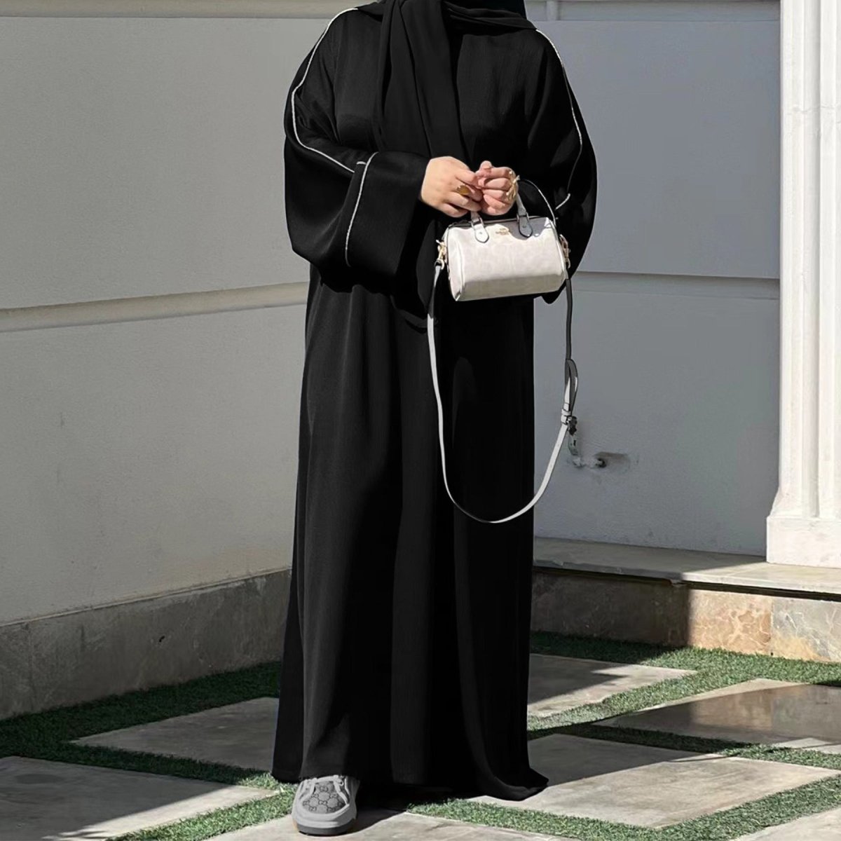 Robe Ample Décontractée à Manches Évasées avec Finitions Contrastantes (MA280)