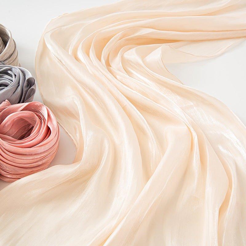 Hijab Long en Satin Uni Fin Couleur Unie (MH051)
