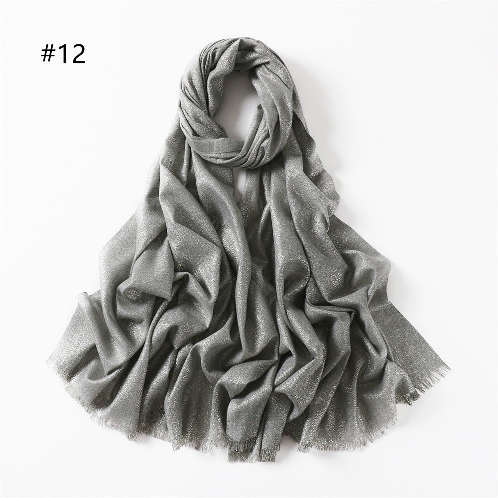 Hijab en Soie Artificielle Brillante Shining (MH100)
