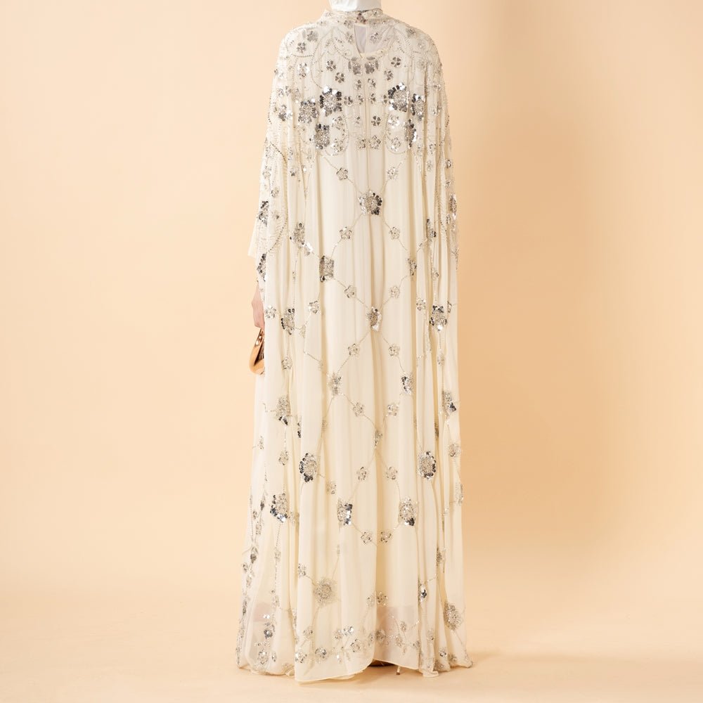Abaya Batwing Brodée de Paillettes (MA454)