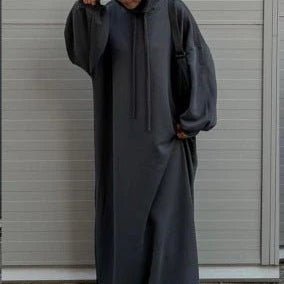 Abaya Sweat à Capuche | Abaya Hoodie avec Poches (MA125)