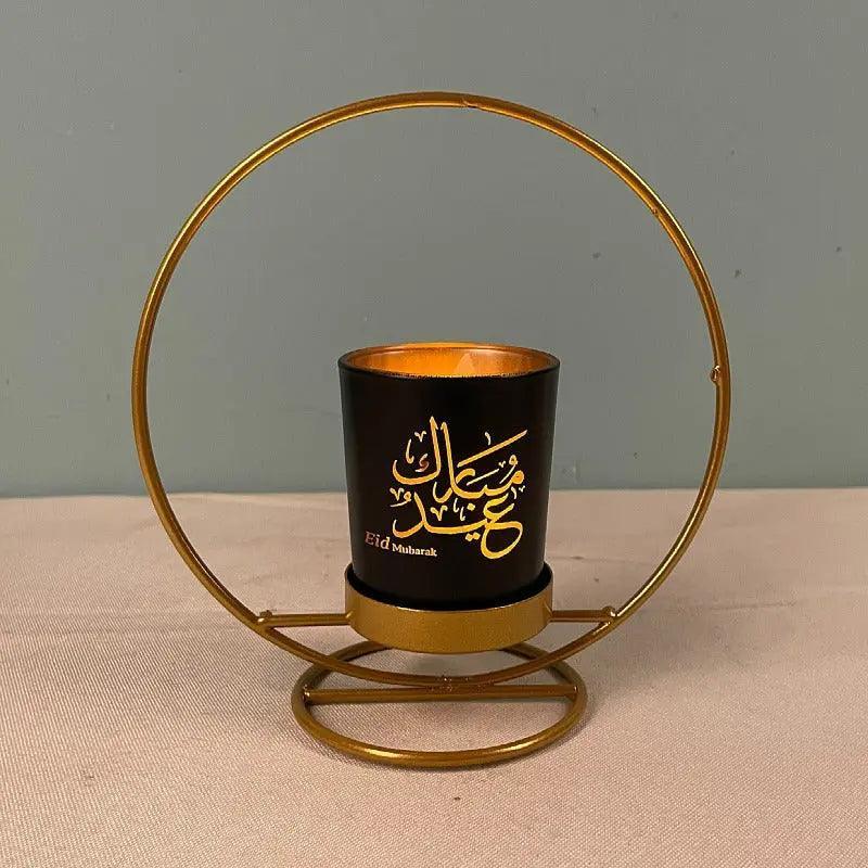 Bougeoir en fer MR041 lampe lune étoile, décoration ramadan