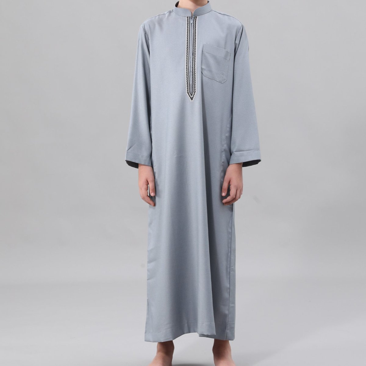 Djellaba brodée pour garçons musulmans avec poches (MKB013)