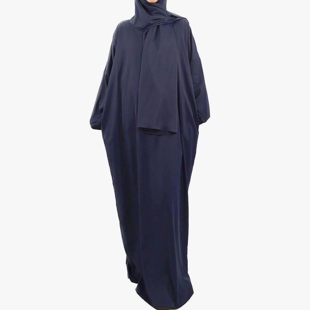 Abaya Sweat à Capuche avec Hijab Attaché (MA001)