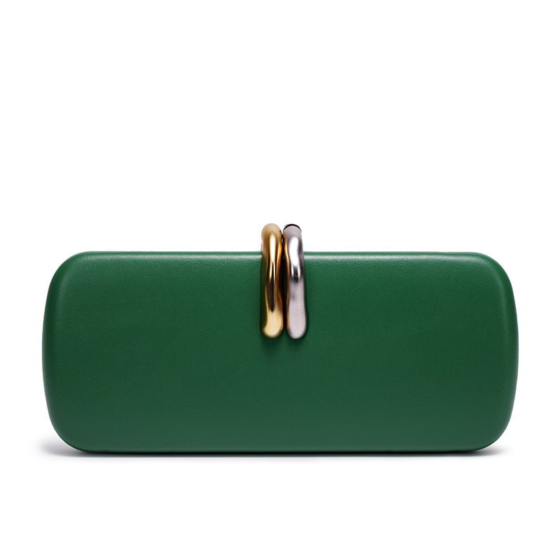 Pochette Structurée à Détails Or & Argent (MAC429)