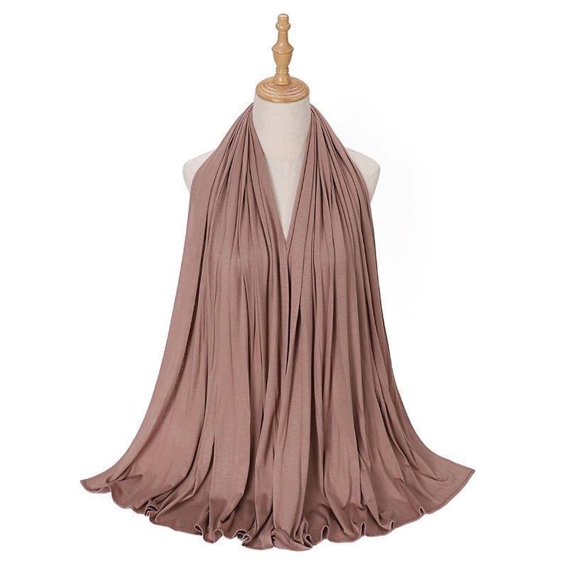 Hijab Premium Style Bohème en Coton Mercerisé Grand Format (MH114)