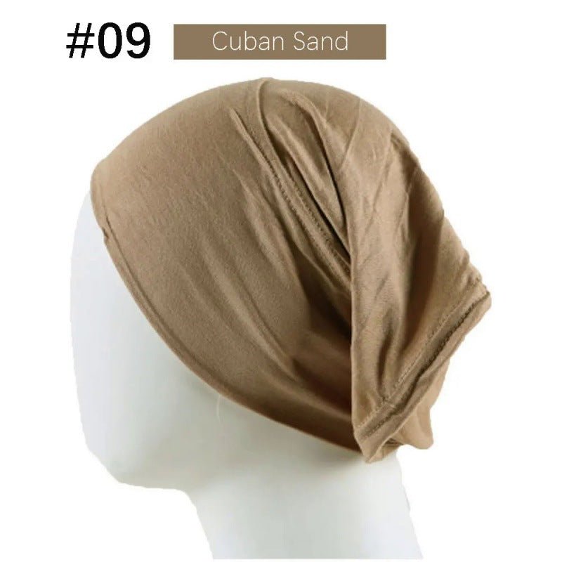 Bonnet Hijab en Coton Mercerisé | Bonnet Tube Extensible (MH198)
