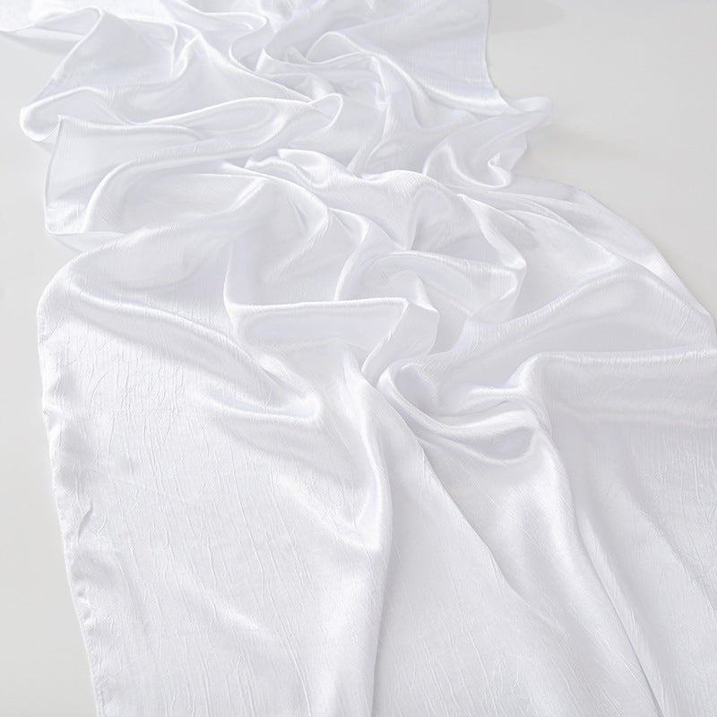 MH065 Satin Imitation Soie Froissé Brillant Écorce
