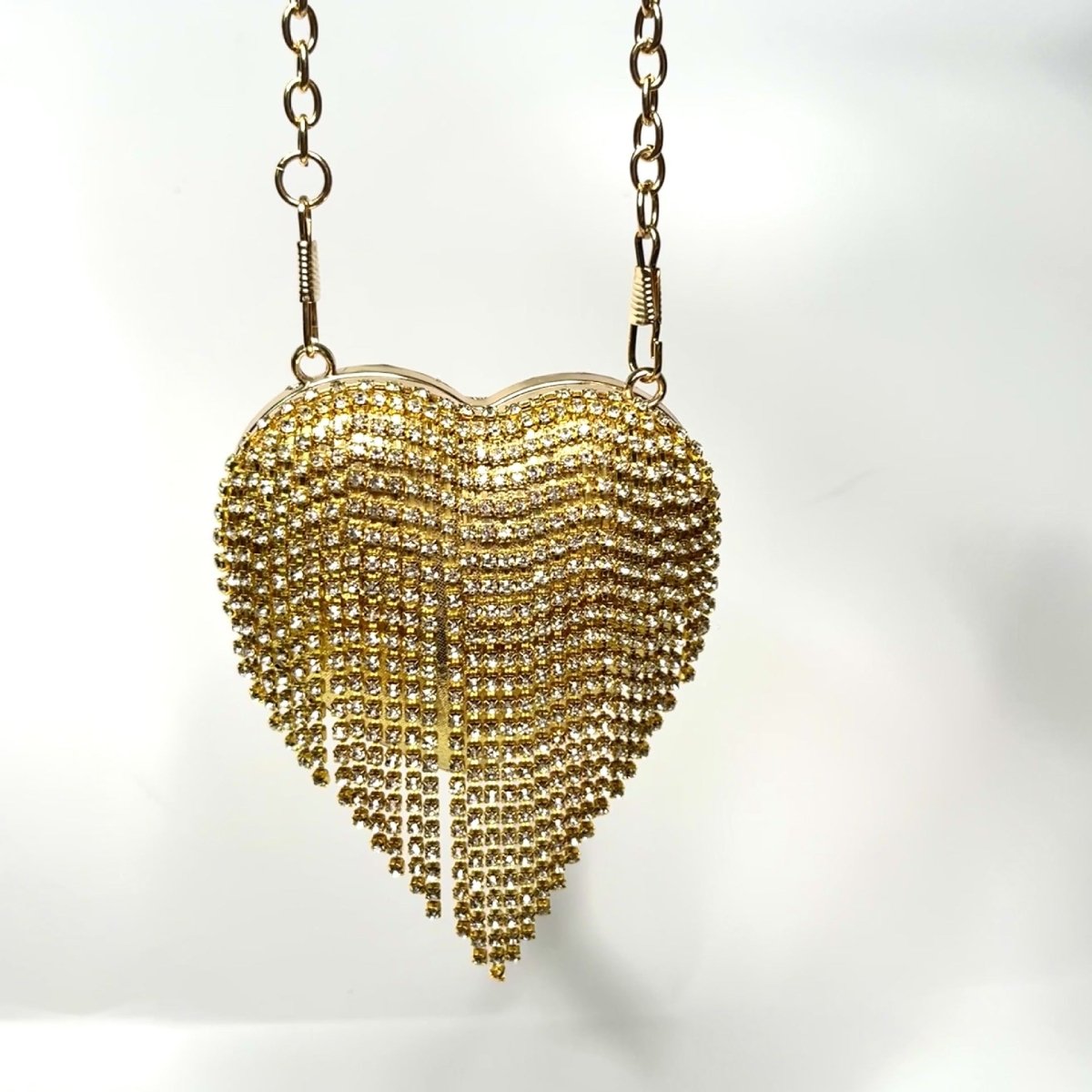 Sac bandoulière étincelant en forme de cœur – Mini sac à main orné de strass pour un glam au quotidien (MAC279)