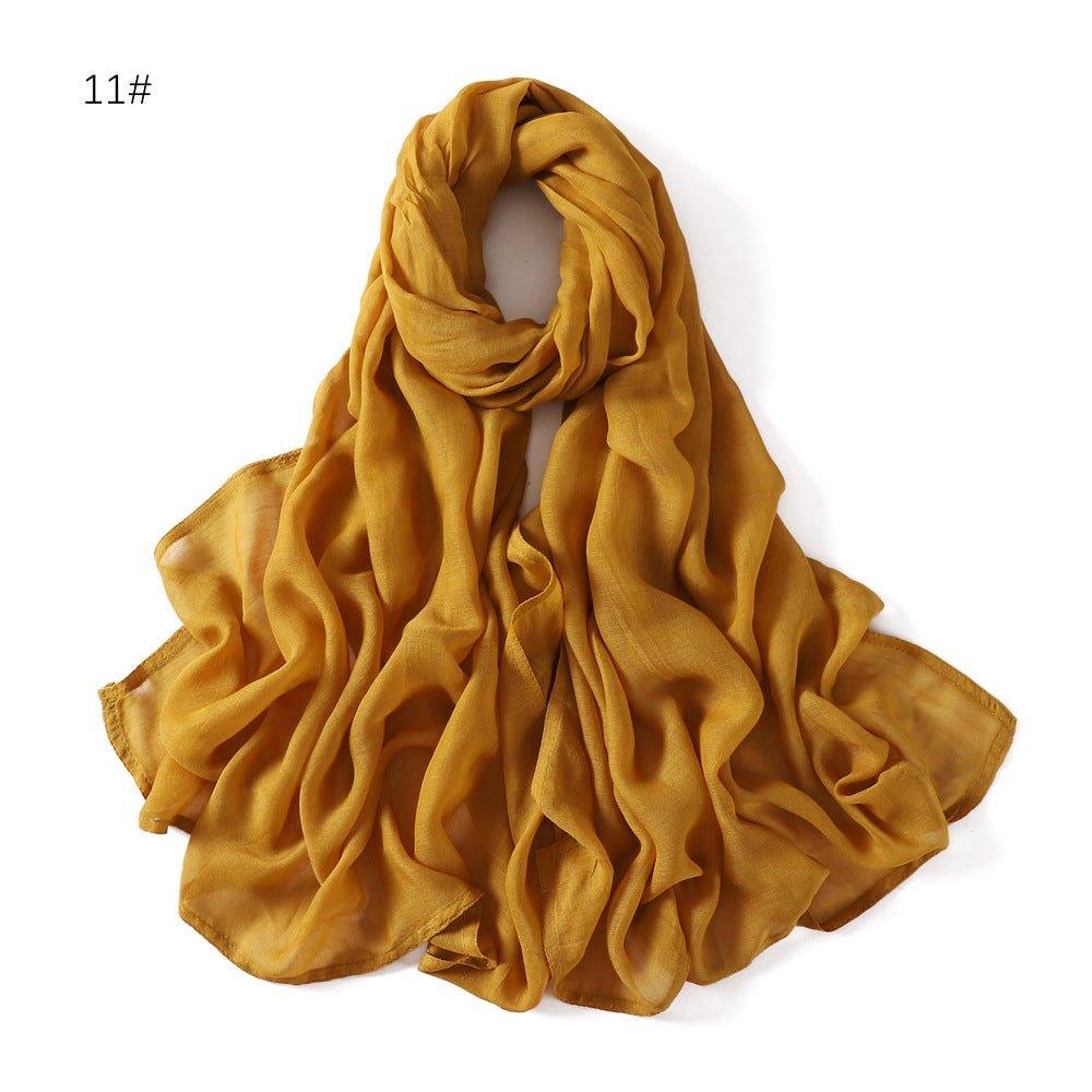 MH054 Hijab Rayon uni à large bord