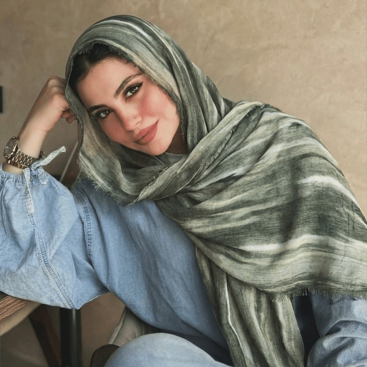 Écharpe Tie-Dye Dégradé en Rayonne | Hijab Dégradé en Rayonne (MH216)