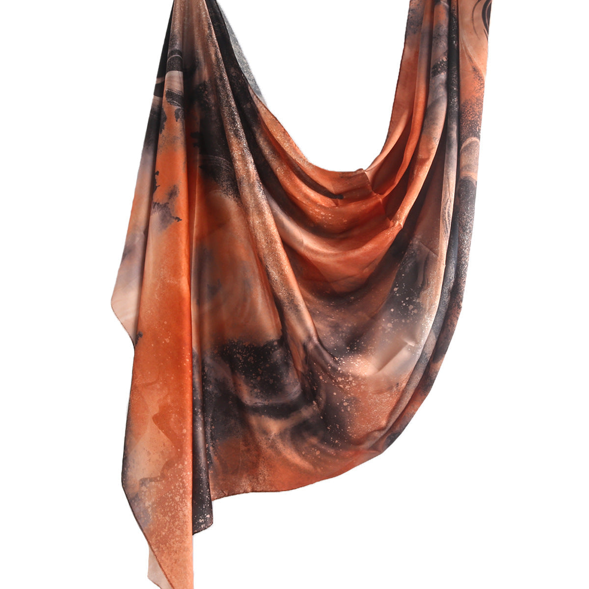 Foulard Hijab en Soie Imprimé Marbre (MH209)