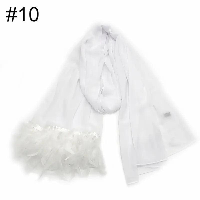 Foulards en Mousseline Foulard Plume Hijab (MH039)