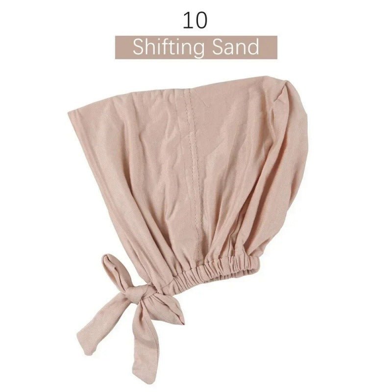 Sous-bonnet ajustable en coton stretch à nouer | Bonnet hijab (MH200)