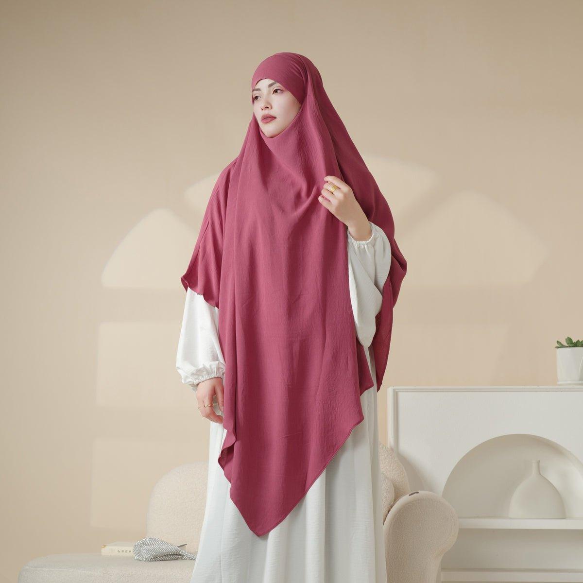 MK005 Khimar une couche en crêpe