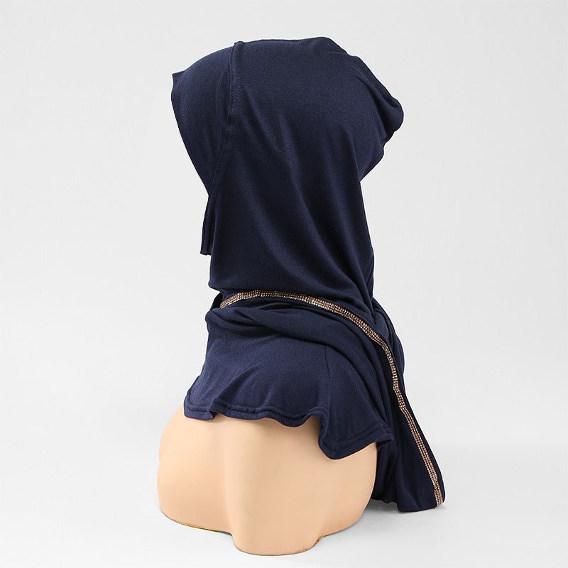 Crystal Trim Instant Hijab Cap(MH256)