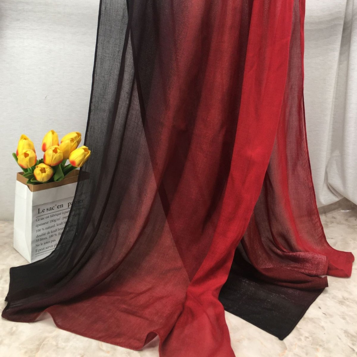 Foulard Hijab Léger et Respirant à Effet Dégradé (MH194)