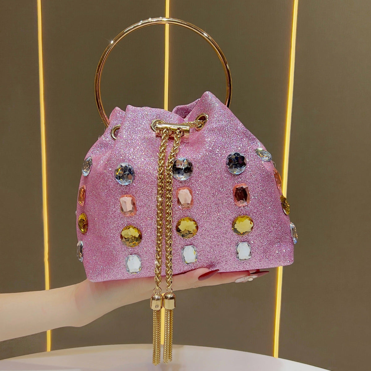 Sac seau & Sac à chaîne pour soirée pour femme（MAC437）