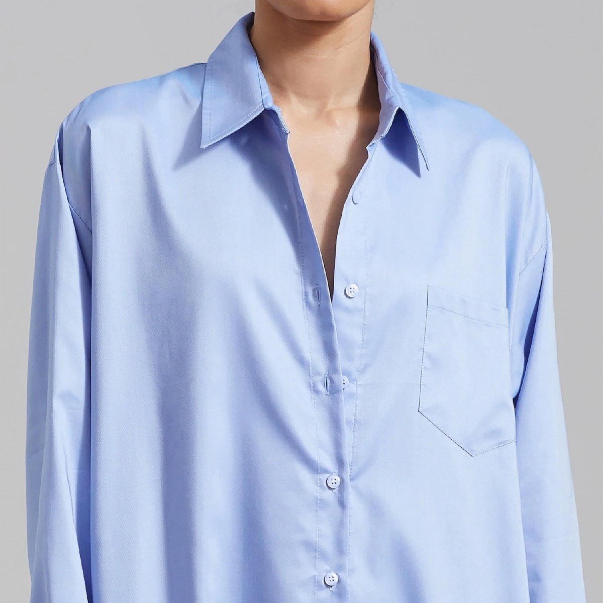 Robe-chemise oversize avec fentes latérales (MS332)