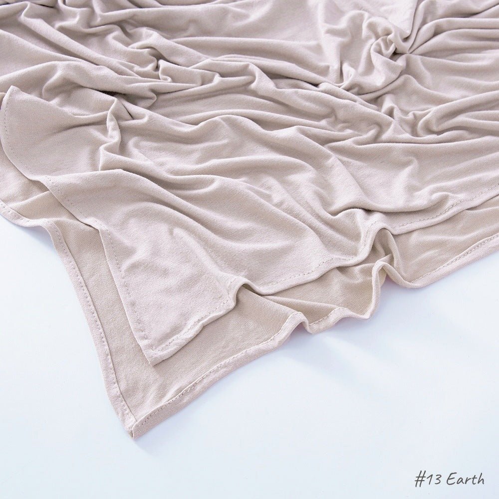 Hijab en Coton Mercerisé Jersey Bouclé Angle Droit, Haute Qualité, Respirant (MH068)