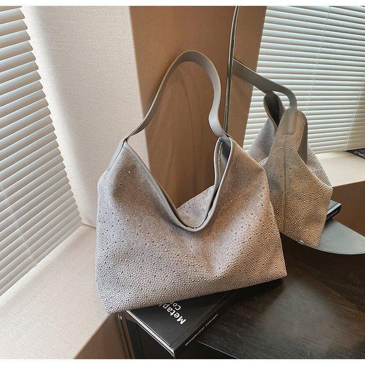 Sac fourre-tout MAC142 tendance à bandoulière orné de strass brillants