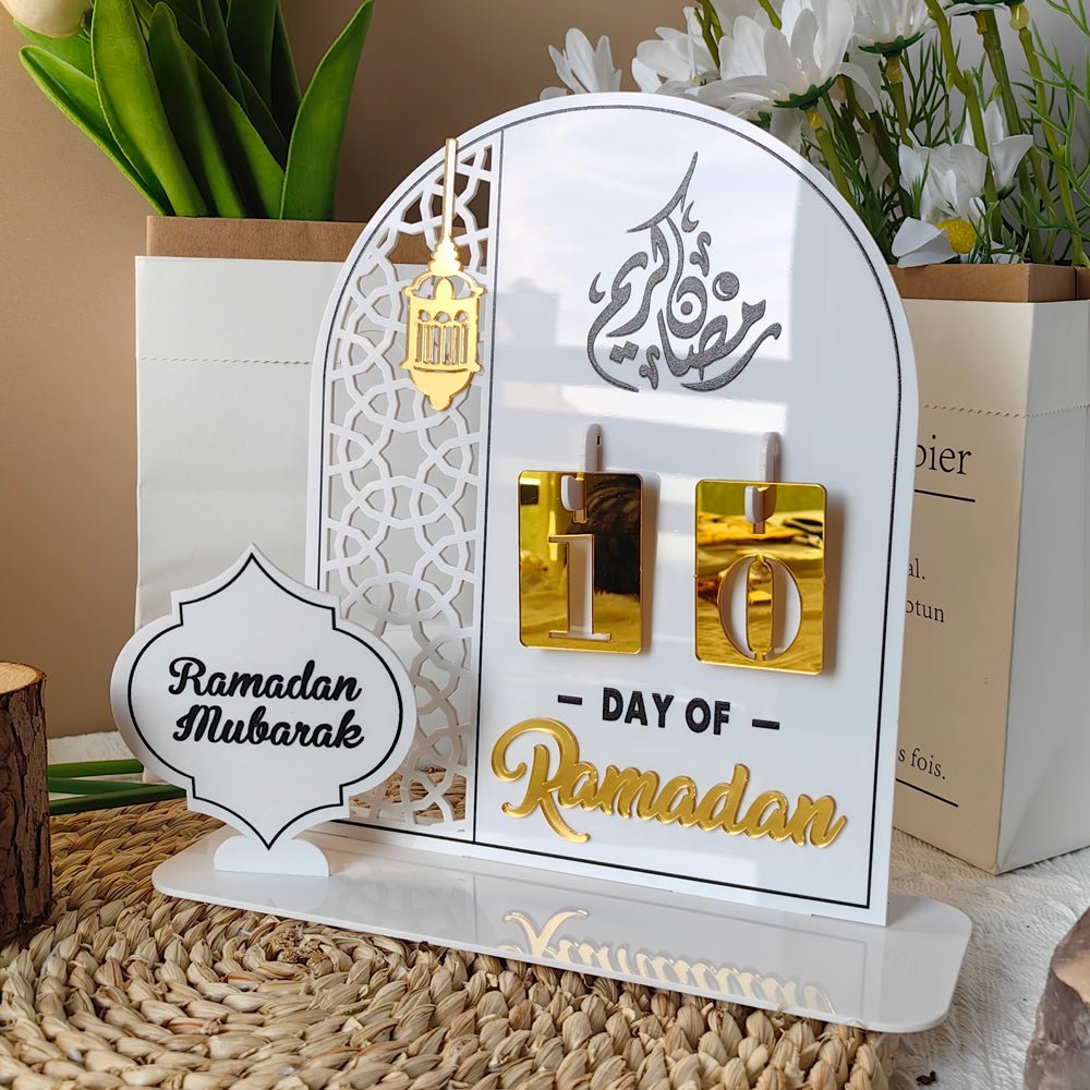 Ornement acrylique de compte à rebours créatif pour le Ramadan (MAC381)