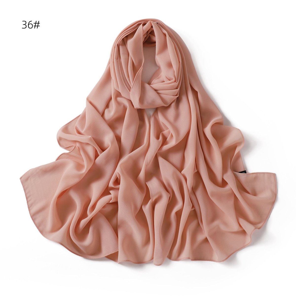 Écharpe Hijab en Chiffon Élégante - Structure Raffinée pour Tenue Modeste (MH127)