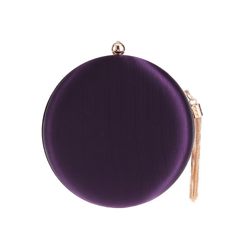 Sac à main pochette de soirée ronde avec détail tressé (MAC287)