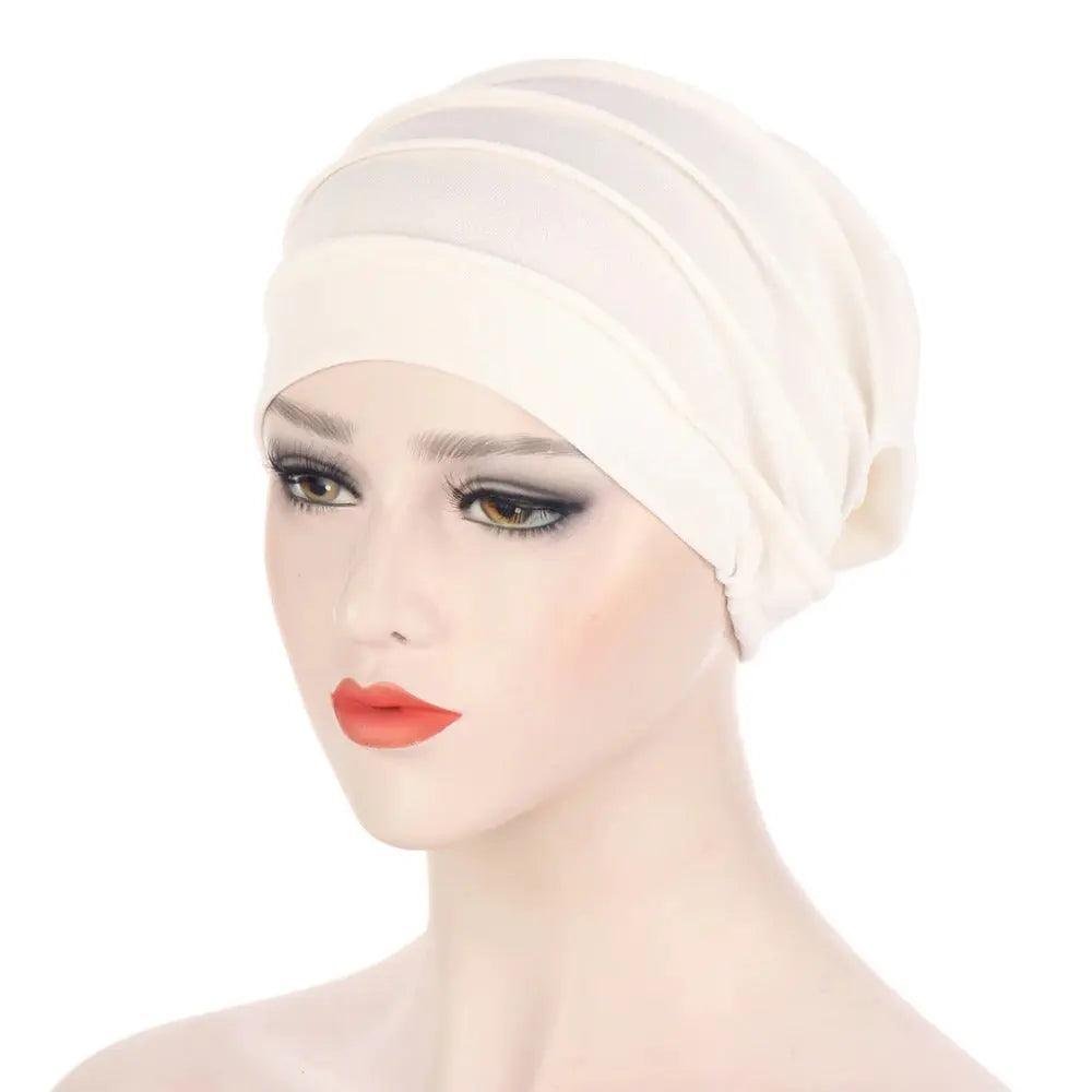 Foulard sous-hijab en coton slub uni (MH031)