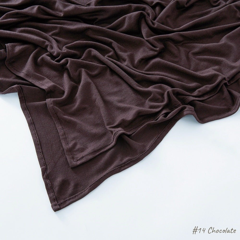 Hijab en Coton Mercerisé Jersey Bouclé Angle Droit, Haute Qualité, Respirant (MH068)
