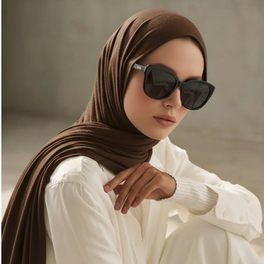 Hijab en Jersey de Bambou Premium | Hijab en Bambou Naturel (MH195)