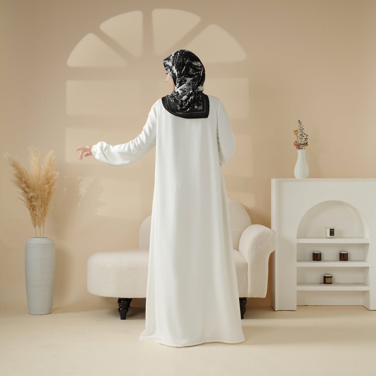 Abaya coupe parapluie essentielle premium à poches polyvalentes (MA113)