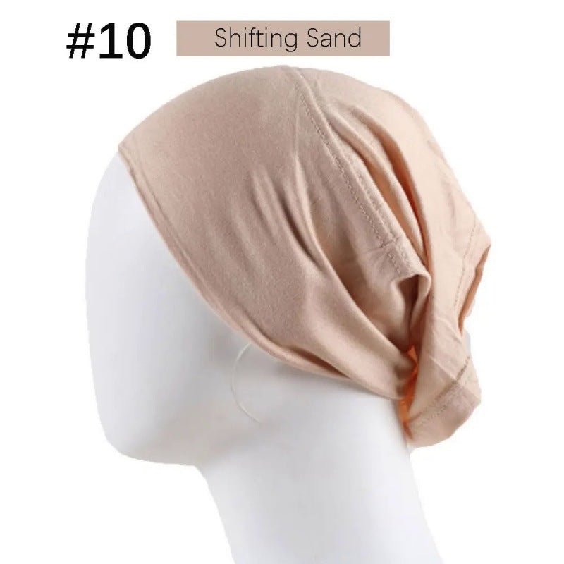 Bonnet Hijab en Coton Mercerisé | Bonnet Tube Extensible (MH198)