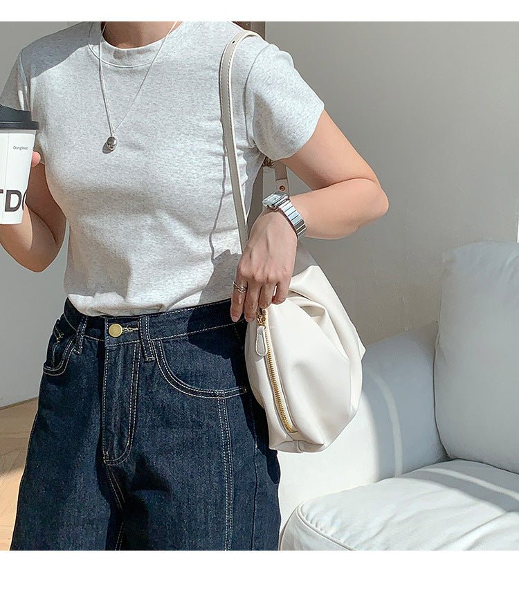 MAC180 Sac Cabas Plissé en Cuir PU Haut de Gamme Toutes Occasions