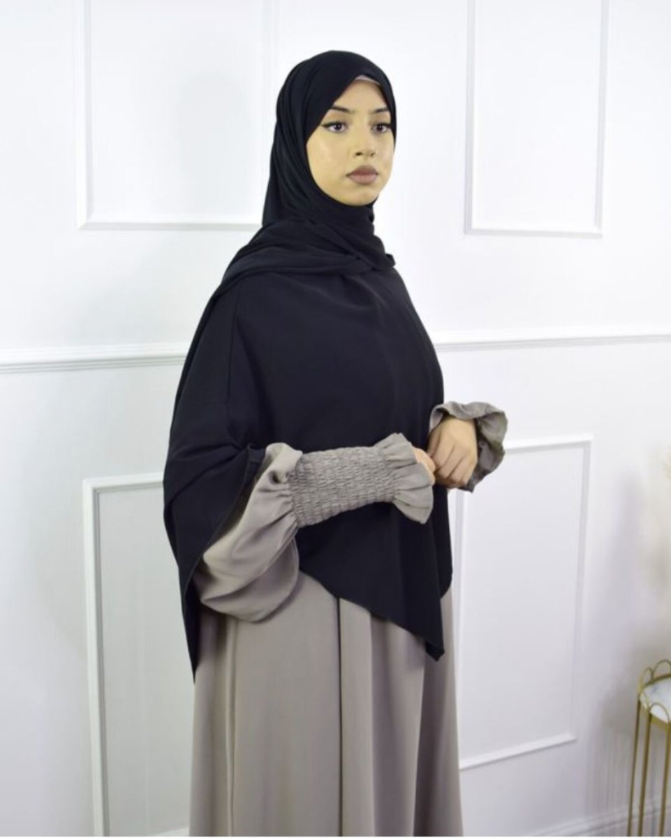 Hijab Châle Fashion à Simple Épaisseur avec Écharpe (MH082)