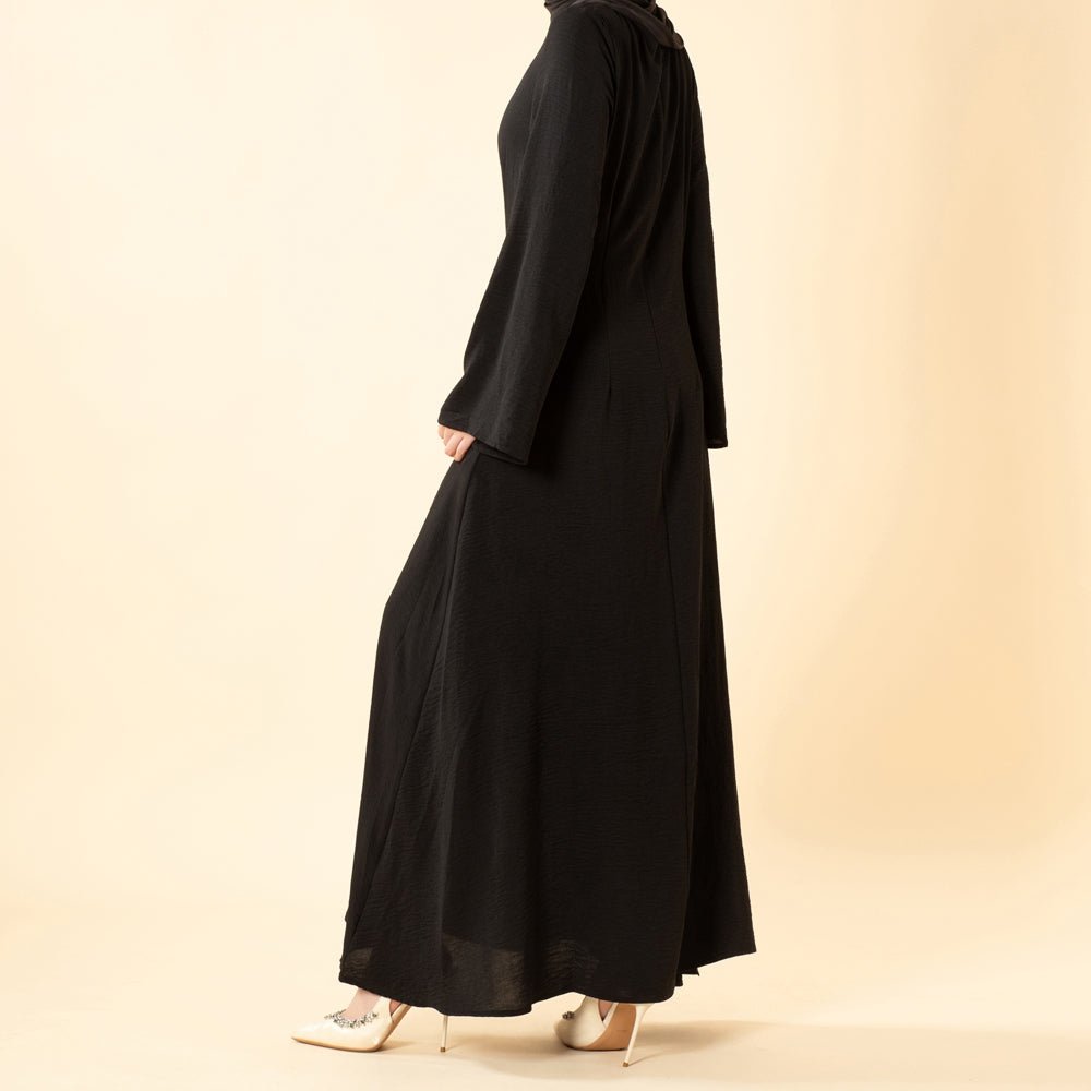 Robe Abaya Élégante en Crêpe avec Poche (MA432)