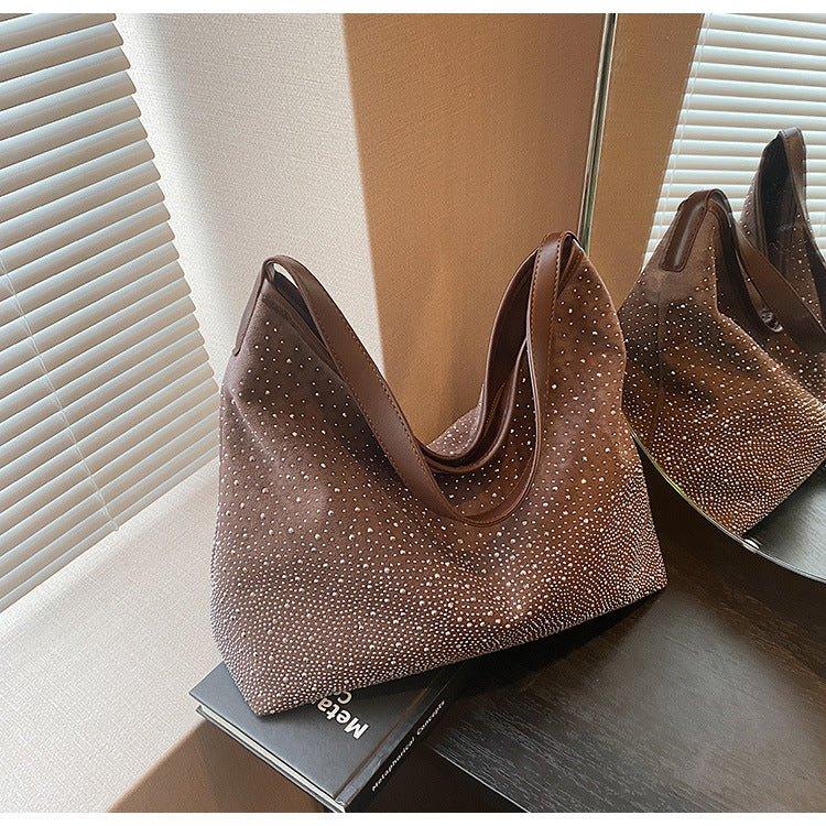 Sac fourre-tout MAC142 tendance à bandoulière orné de strass brillants