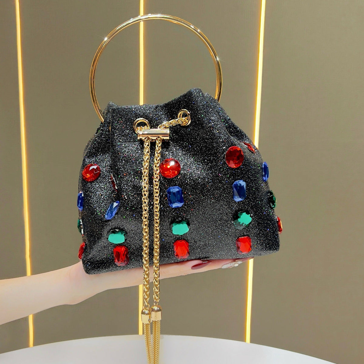 Sac seau & Sac à chaîne pour soirée pour femme（MAC437）