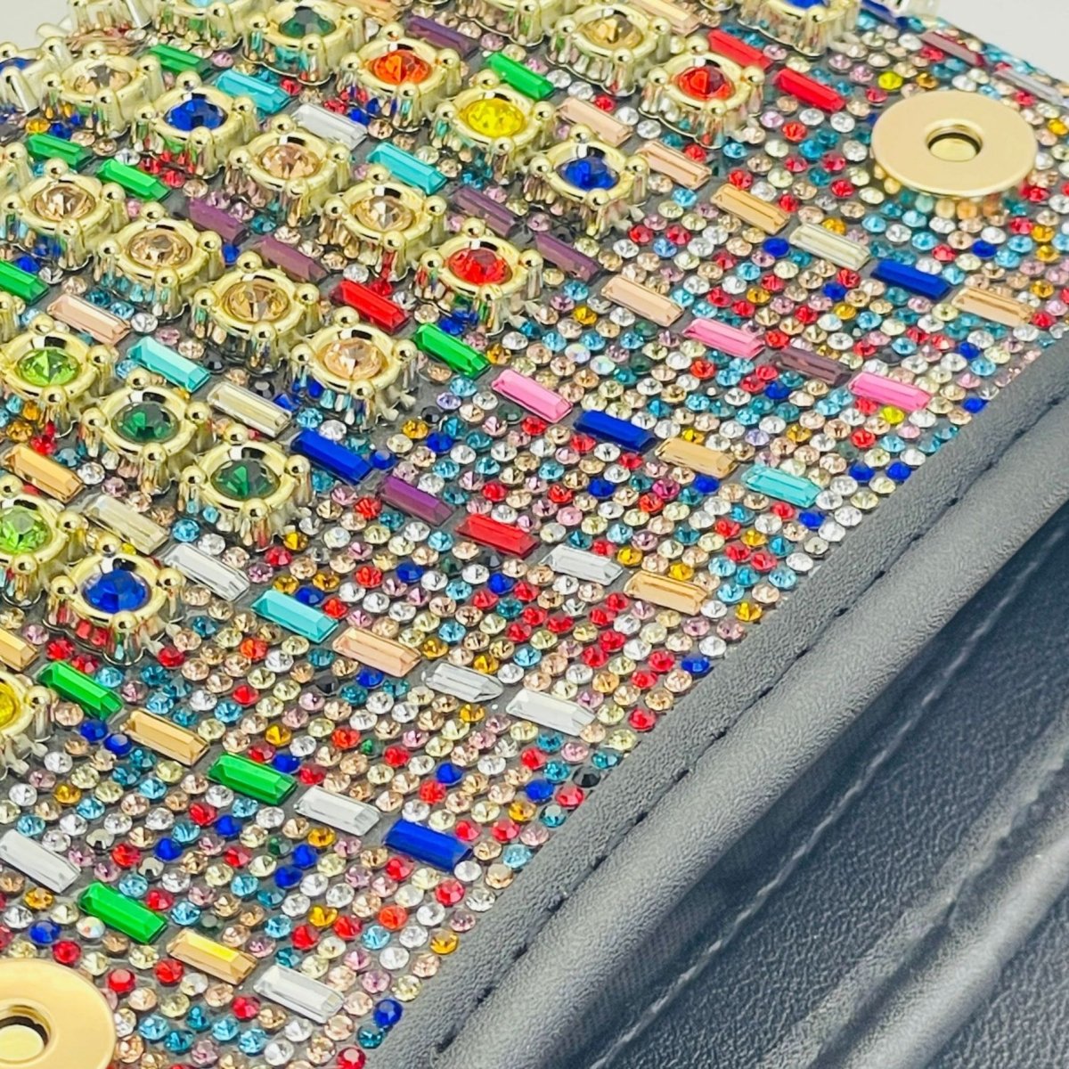 Sac pochette de soirée premium en strass cristal (MAC427)