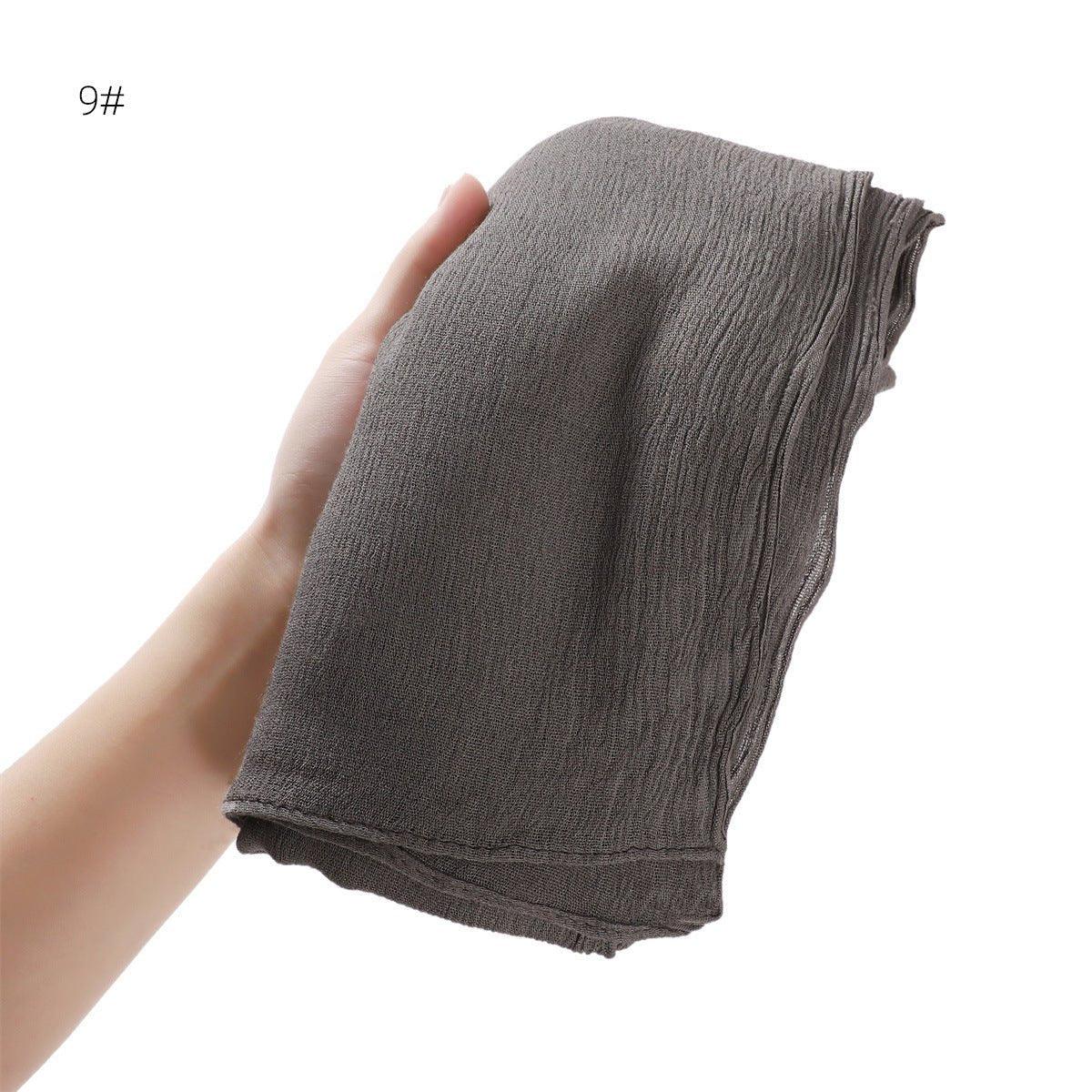 MH056 Hijab en rayonne plissé simple