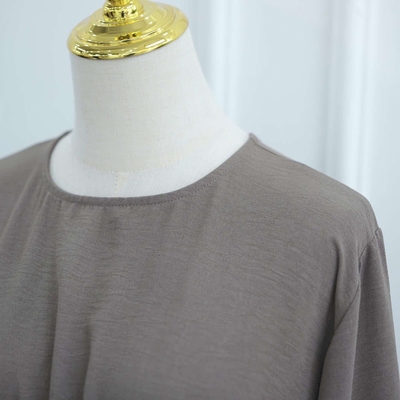 Robe Maxi Ice Silk Froncée à la Taille(MS521)