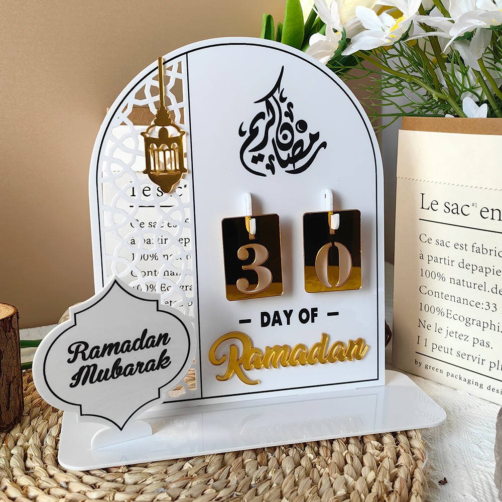 Ornement acrylique de compte à rebours créatif pour le Ramadan (MAC381)