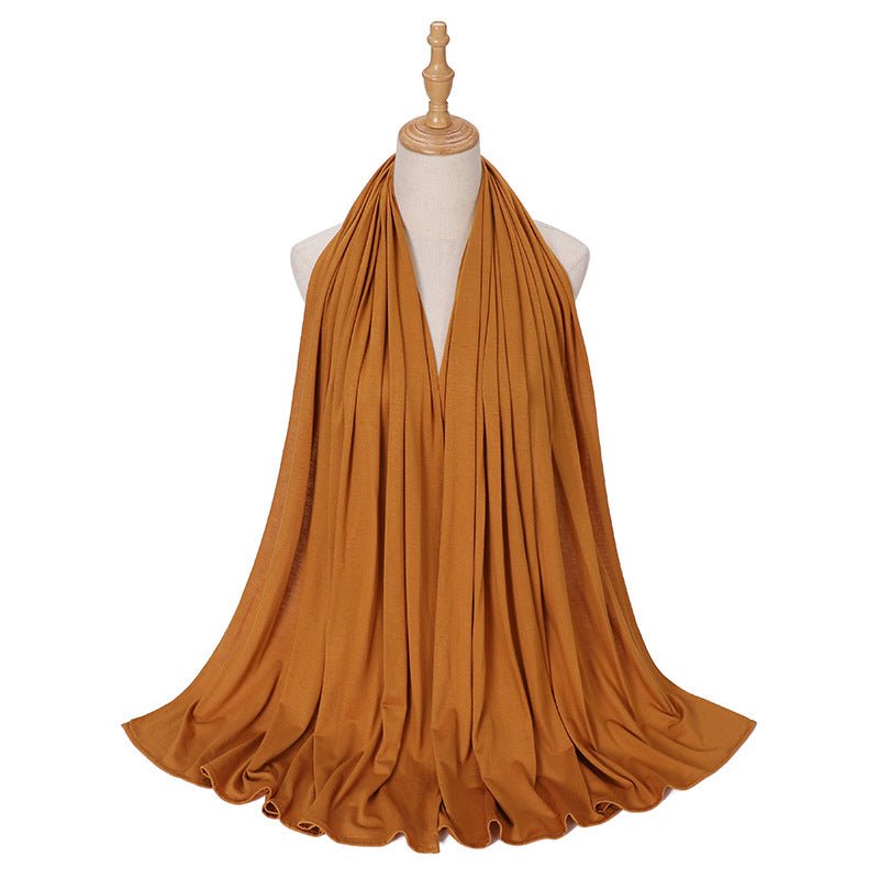 Hijab Premium Style Bohème en Coton Mercerisé Grand Format (MH114)