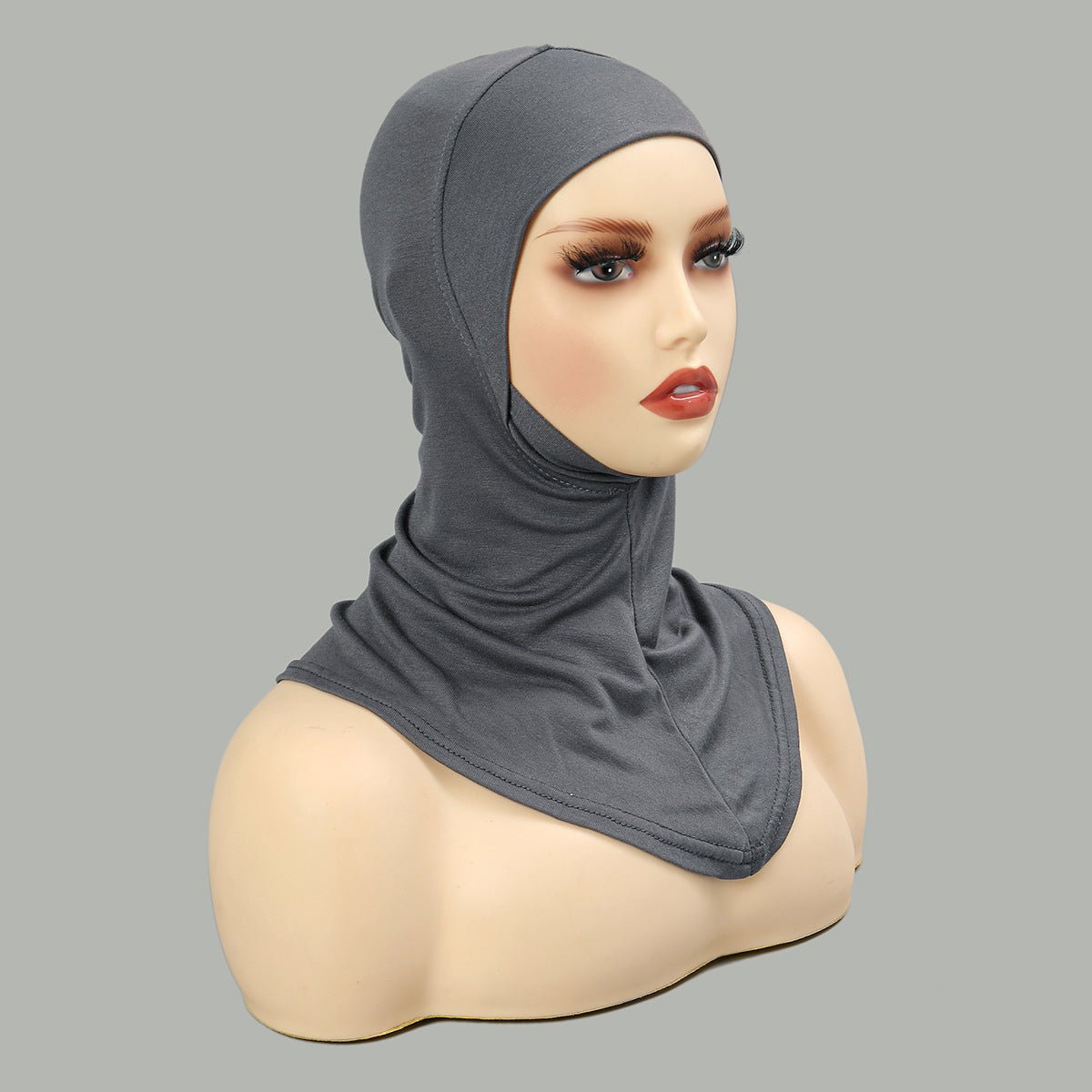 Bonnet sous-hijab en coton mercerisé premium simple couche de luxe, avec protection du menton (MH117)
